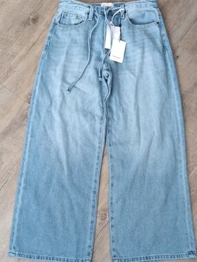 The Fine Print Light Blue Wide-Leg Jeans- 27P